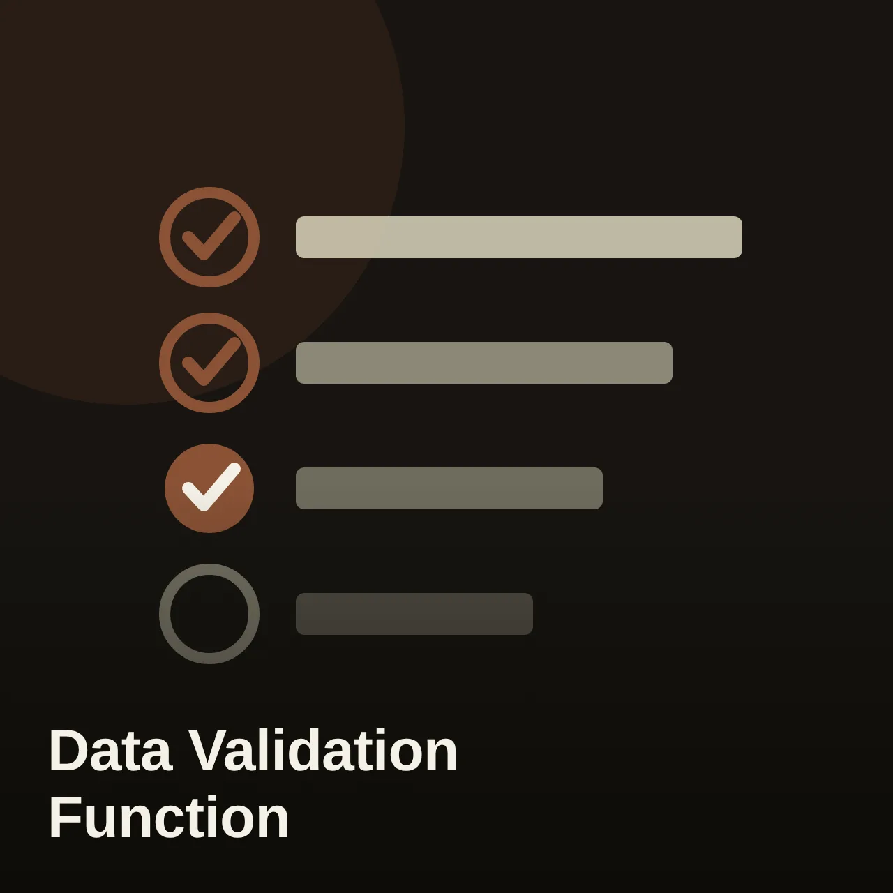 Data Validation Function — checklist graphic