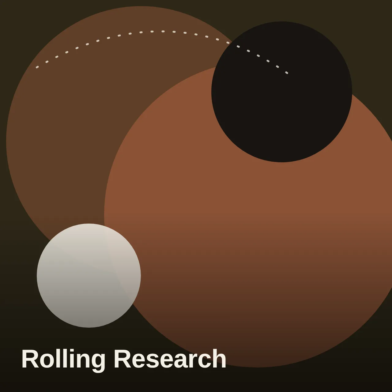 Rolling Research — abstract overlapping circles graphic